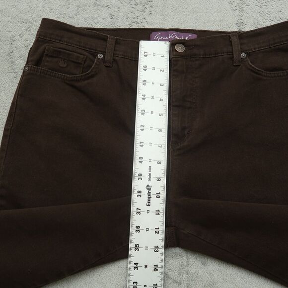 Gloria Vanderbilt Jeans Women's 16P Brown Amanda High-Rise Straight 25" Inseam - Picture 8 of 16